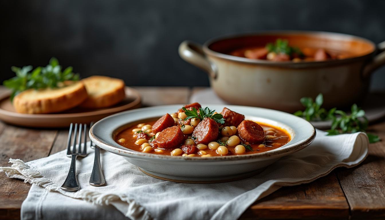 découvrez notre recette de cassoulet au companion, une union savoureuse de viandes succulentes et de haricots fondants. réalisez ce plat traditionnel avec facilité et émerveillez vos convives grâce à des saveurs authentiques et riches. idéal pour les repas en famille, ce cassoulet va ravir les palais !