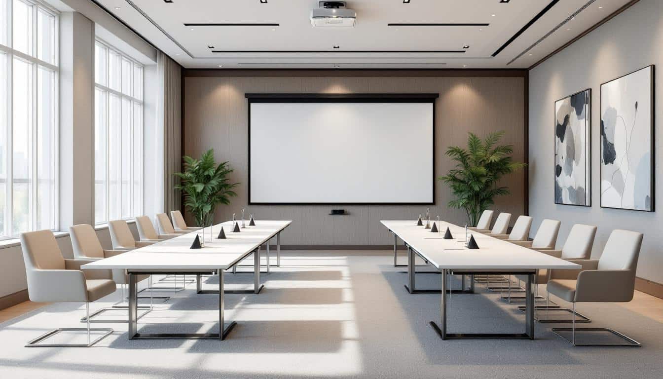 découvrez comment aménager efficacement votre salle avec des tables de réunion professionnelles, idéales pour organiser des séminaires réussis et favoriser la collaboration.