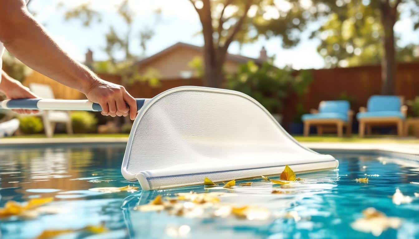 Entretien facile : le filet de piscine en maille fine à la rescousse