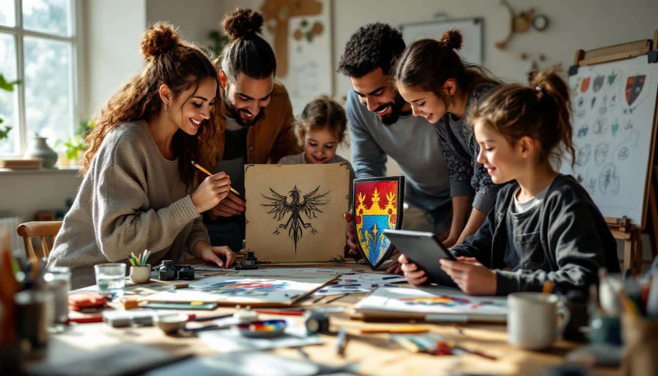 découvrez un projet artistique enrichissant pour toute la famille : créez ensemble votre blason personnel, un symbole unique de vos valeurs et de votre histoire.