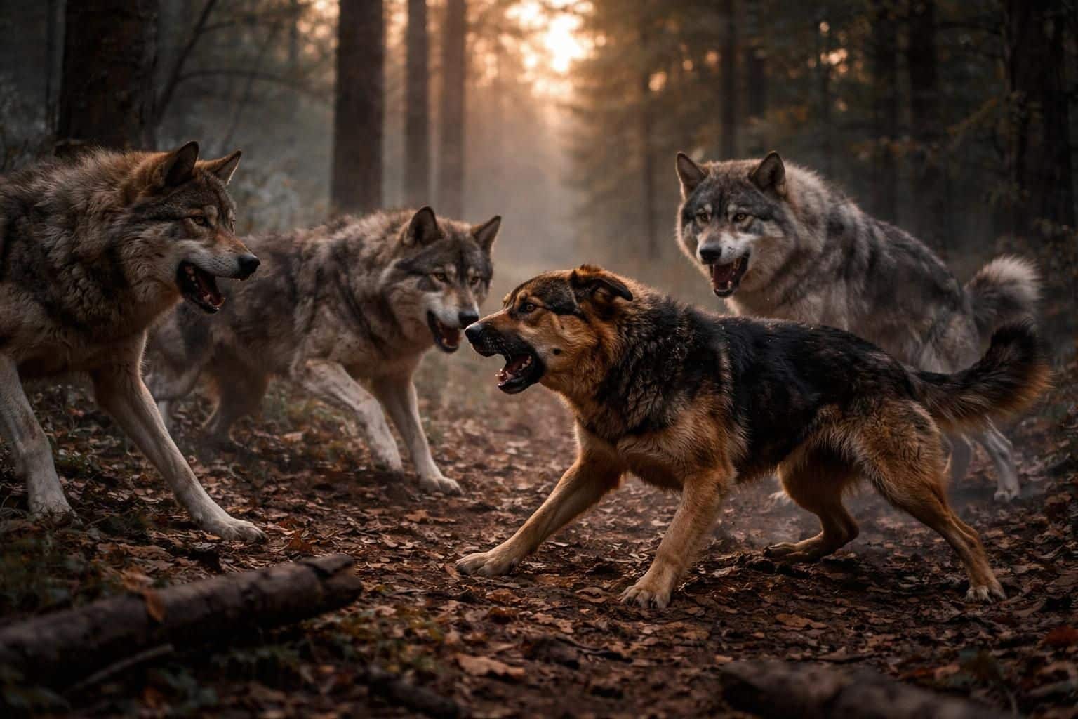 Chien contre les loups : comment ces animaux se battent pour leur territoire
