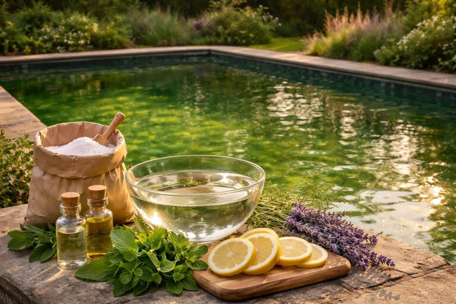 Eau de piscine verte : solutions naturelles et remèdes de grand-mère